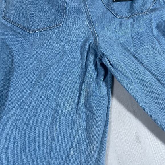 Paige Jeans Womens 29 Harper Wide Leg Light Blue Distressed Hem Relaxed Pants - Picture 13 of 16